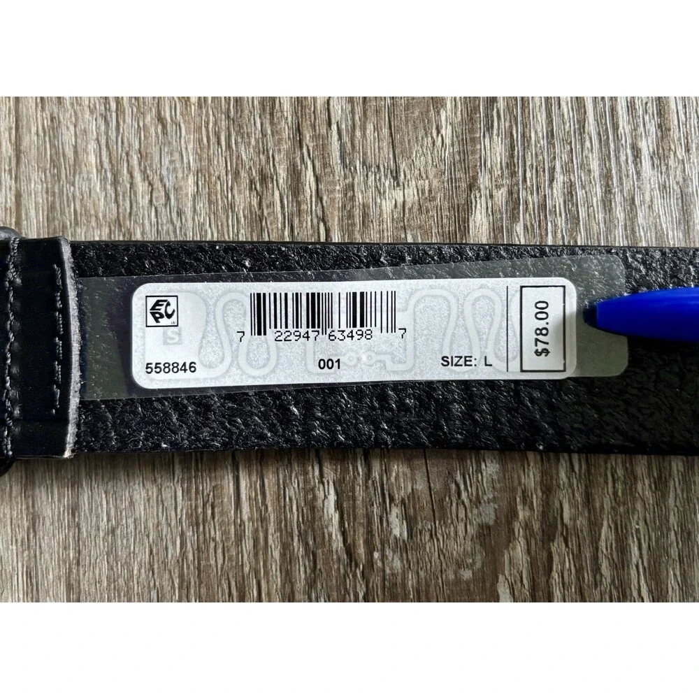 Michael Kors Women’s Double-Buckle Black Leather Belt Women’s Size Large NWT $78